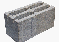 Стеновой блок цементно-песчаный 4-х щелевой 390х190х188